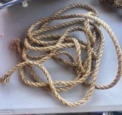 Manila Rope 15 Feet Hemp Fiber Cordage Natural Color