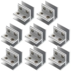 8 Pcs 90 Degree Glass Clamps, Heavy Duty Aluminum Alloy Glass Clips, Adjustab…