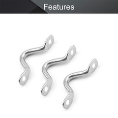2-20pcs 3.5-6mm Stainless Steel Wire Eye Strap Marine Boat Shape Pad Eye Strap