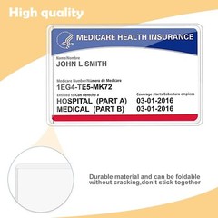 6 Pack New Medicare Card Holder Protector Sleeves_12Mil Clear PVC Waterproof Med