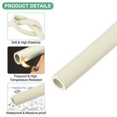 Insulating foam pipe for pipes 18mm ID 30mm OD 1m length pipe white