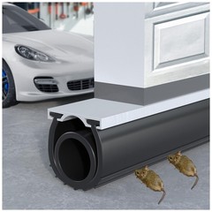 Premium Garage Door Bottom Seal – 16.5ft Weatherproof 16.5 Feet, with Track