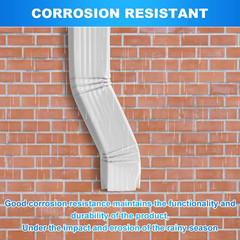Gutter Downspout Elbow S-Shape Style B (Offset=3) Zig Zag Elbows 2” X 3” White A