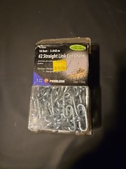 Peerless 1/0 Twist Link Coil Chain 10 Feet – Max Load 415 Lbs – Multi Use Zinc