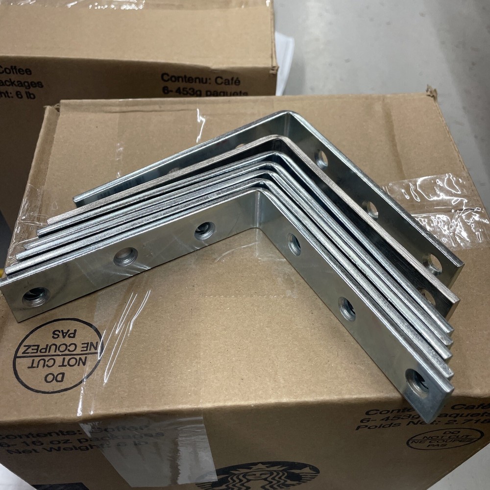 (7) ACE Zinc-Plated 5” Corner Braces New 5290671 S10
