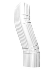 Gutter Downspout OFFSET White (Gloss) Aluminum gutter downspout elbow extensi…