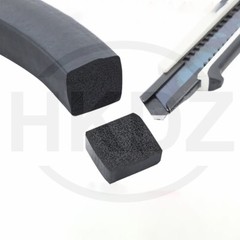 Black EPDM Rubber Foam Sealing Strip Flat Bar For Cabinet Door Seal 10mm- 40mm
