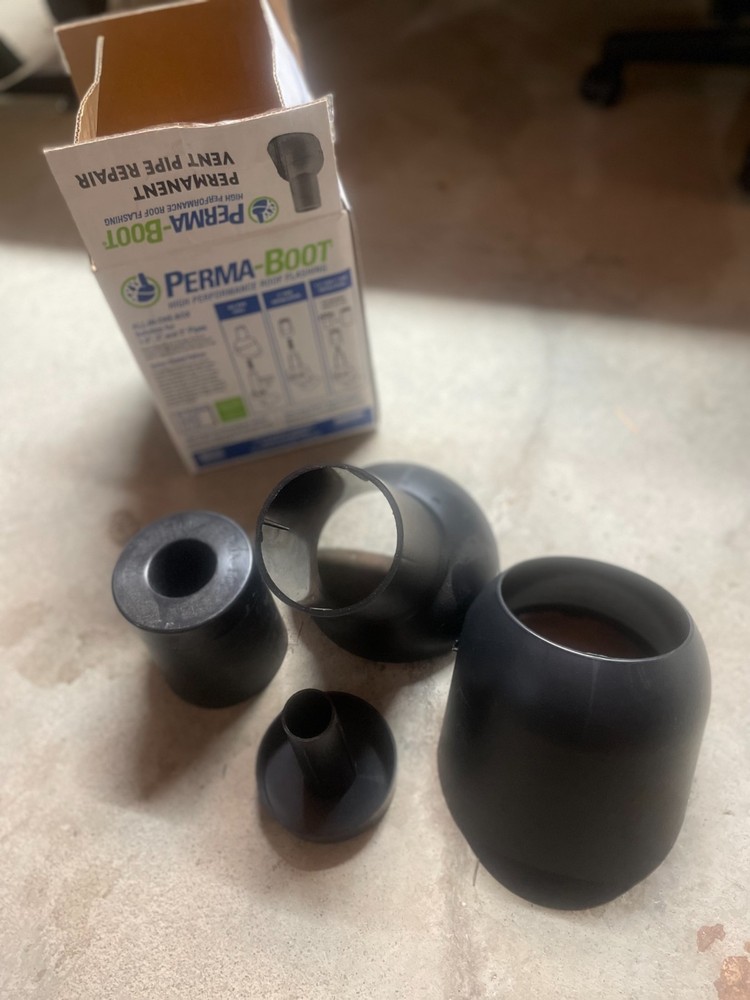 Perma-Boot Pipe Boot Repair Flashing Adjustable 1.5 in. I.D. to 3 in. I.D. Vent