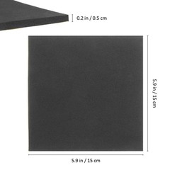 5Pcs Reusable Anti Vibration Mat Black Sound Heat Insulation Pads for Machines