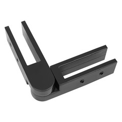 Matte Black Stainless Steel Glass Railing Clamp with Adjustable Angle Modern