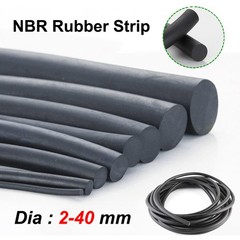 Nitrile Rubber Solid Sealing Strip Rod Round Bar Ø 2-40mm Elastic Oil-Resistance