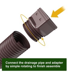 Extendable Gutter Downspout Extender 2166 Inch Brown Flexible Drainage Pipe