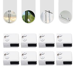201 Stainless Steel Square Glass Clamp Clip 8 Packs White Glass Clamp Clip