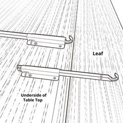 POWERTEC 71426 Metal Drop Leaf Table Supports, Set of 2 (Silver)