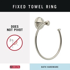 Delta Cassidy 1-Pack Hand Towel Holder Brilliance Stainless Steel Towel Racks