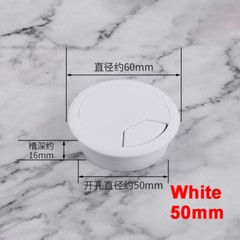 50/53/60/80mm PC Computer Desk Plastic Grommet Table Cable Tidy Wire Hole Cover