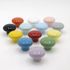 Joyangy 10Pack Ceramic Cabinet Knobs, 1.26Inch/32mm Pink Round 10 Pack,