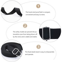 2 Pcs 4.4m Car Cover Straps Wind Protector Elastic Adjustable Rope Protect Rope