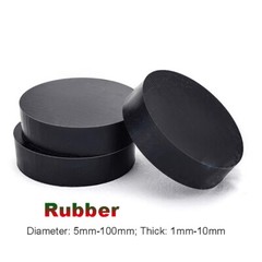 Round Rubber Pads Disc Sheet Buffer Pad Damper – Various Thicknesses & Diameter