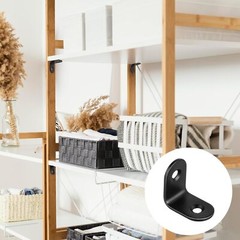 10-100 x L Bracket Corner Brace Sets Black Stainless Steel 90 Degree Right Angle