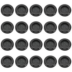 20 Pcs 5/8″ Desk Grommet Round Double-Sided Cables Grommet Black