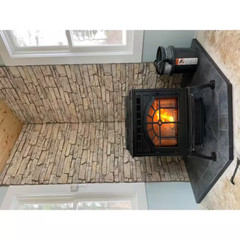 Ledge Stone 48 In. X 24.25 In. Polyurethane Interlocking Siding Panel in Frosted