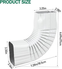 Durable 90° Gutter Downspout Elbow – Aluminum 2×3