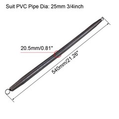 540mm Spring Length Folding Tubes for 25mm 3/4 inch Diameter PVC Pipe