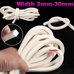 Square Silicone Rubber Sponge Seals Strips White Foam Sealing Strip Width 2-30mm