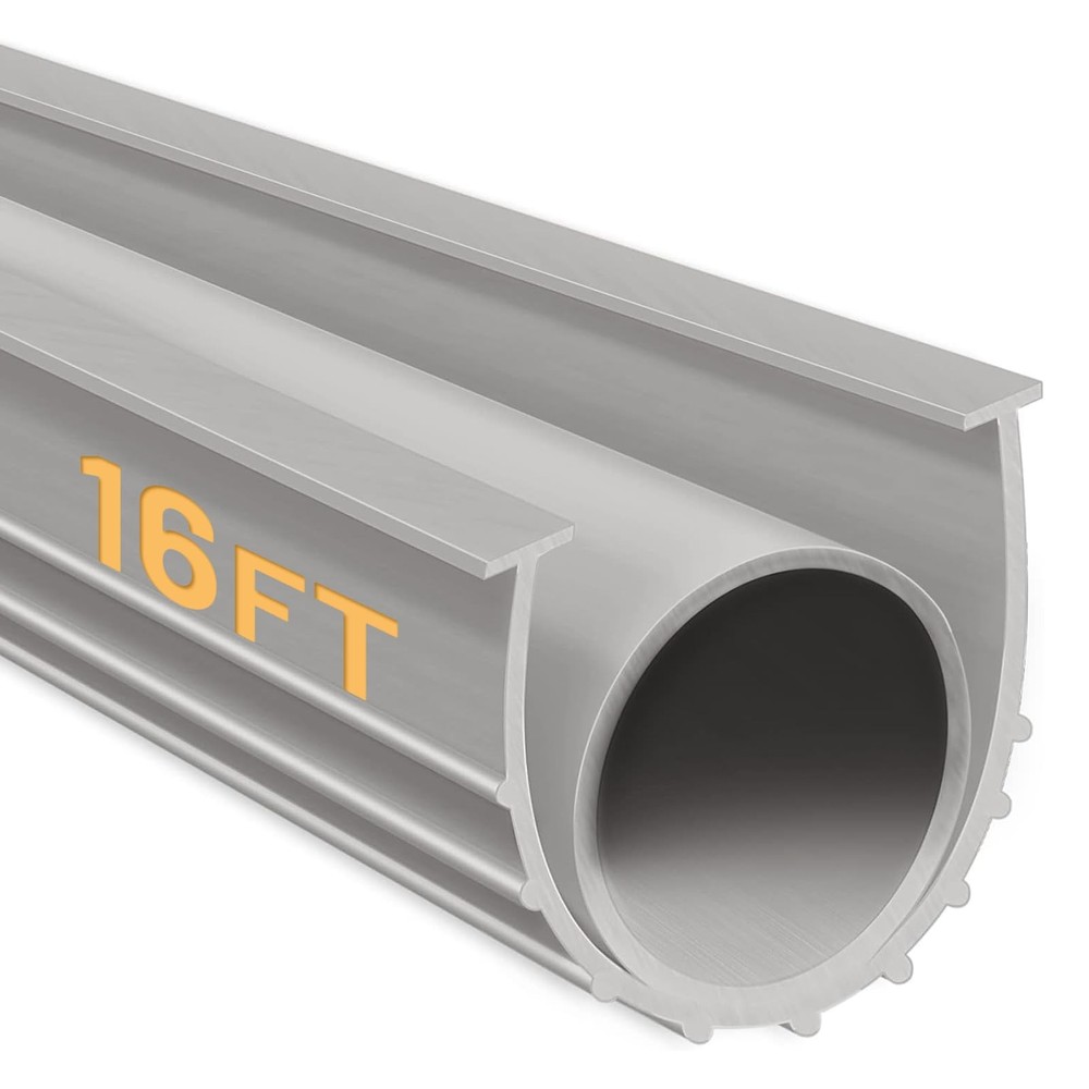 DGSL Garage Door Seals Bottom Rubber，Weather Stripping Sealing 16 Ft, Gray