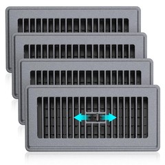 Floor Register 4×10-4 Pack Floor Vents Covers Heavy Duty Steel Walkable Floor…