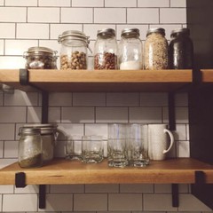 Metal Shelf Brackets Clear wax finish