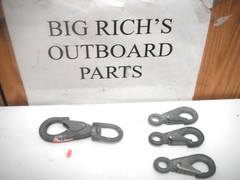 LOT OF 4 Hardware 3 Boat Snap with Fixed Round Eye 2-1/2″ and one 3-3/4″ long