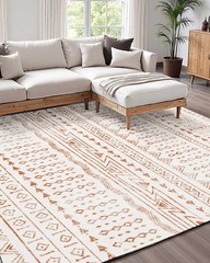 Area Rug, 5 x 8 ft Large Washable Rug, Non-Slip and Tear-Resistant Soft Carpet,
