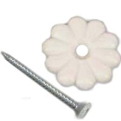 United States Hardware White Rosette with Screws (24-Count) D-138B United States