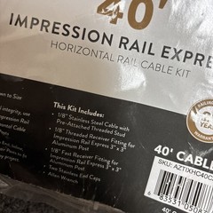 Azek Timber Tech Railing Impression Rail Express Cable Kit 40’ Stainless Steel