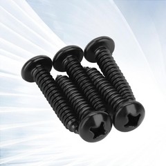 #6 x 1 Pan Head Self Tapping Screws Sheet Metal Wood Screws, x 1, Black