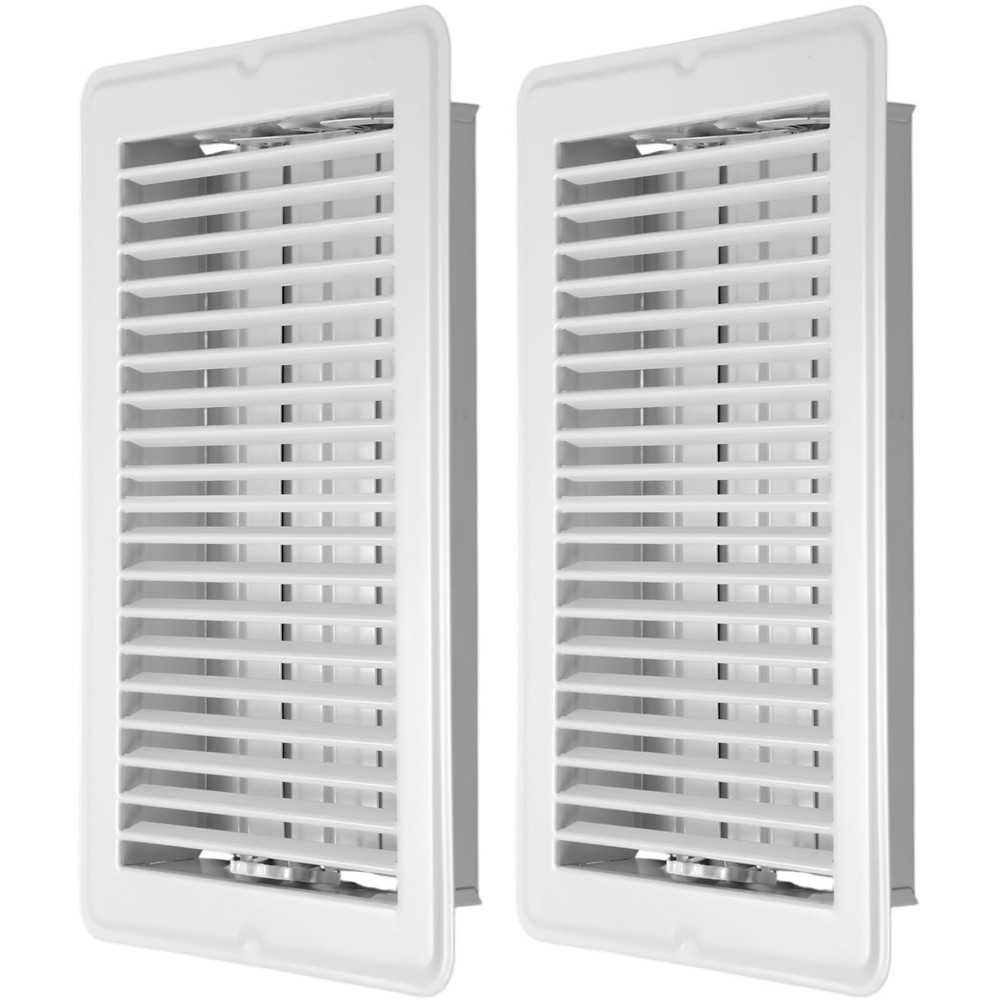 Fumete 2 Pcs 6 x 10” White Floor Vent Covers Heavy Duty Floor Register Metal…