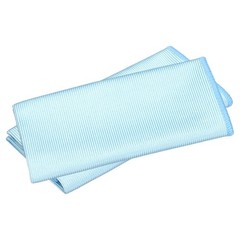 2pcs 15.7×15.7″ Glass Cloths, Blue Cleaning Cloths for Glass Polishing