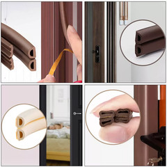 6M Foam Rubber Seal Weather Strip Sticky Tape Door Window Draught Excluder EPDM