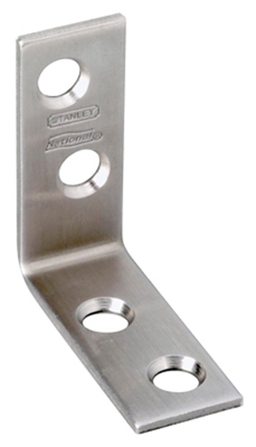 National Hardware N348-300 Steel 4-Holes Corner Brace 1.5 H x 0.6 W in. 3 Pack