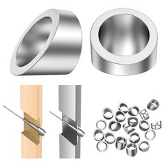 20 PCS 3/8 Inch ID Angle Washers 30 Degree Stainless Steel Fits 1/8 & 3/16