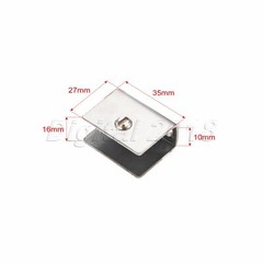 4x Square Clamp Holder Brackets Clips For 6-12mm Thickness Glass Shelf Handrails