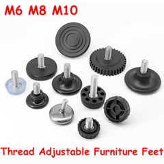 M6 M8 M10 Adjustable Furniture Feet Screws Leveling Foot Anti-slip Screw-in Base