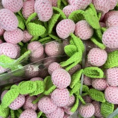 1X Knit Cherry Patch Sweet Cute Accessories DIY Japanese Lolita Sewing Applique