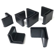 PVC Rubber L Profile Blanking End Cap Cover Angle Iron Bar Rack Chair Feet Sleev