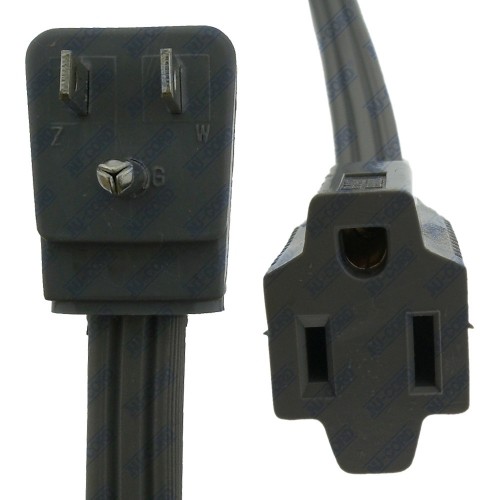 Indoor Extension Cord, 4′ FT, 15A, 14/3, Female, SPT-3, Gray, 94574