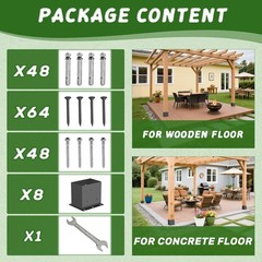 8 Pcs 4×6 Heavy Duty Black Metal Steel Post Base Brackets Deck Pergola Support