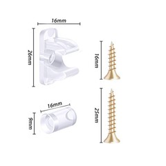 False Front Cabinet Clips, Hosrnovo 4 Pairs with Screws Reinforced Sink Clear