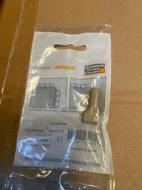 Schluter Systems Rondec 0.375-in W x 1-in L Light Beige Inside Corner Tile Edge